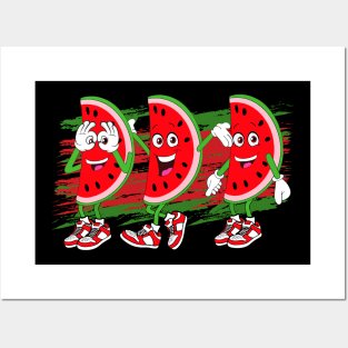 Watermelon Griddy Dance Funny Christmas In July Posters and Art